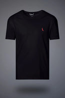 Camiseta Negra Bordada