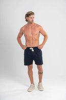 Short Urbano Sarga Con Elastano Azul Oscuro