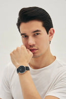 Reloj de Cuero Murray Black Hill 40mm