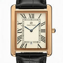 Reloj de Piel Solenne Black Gold